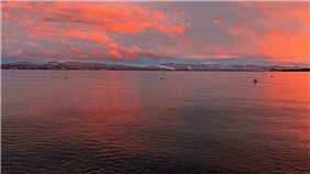 Winter Beach Walk Sunset