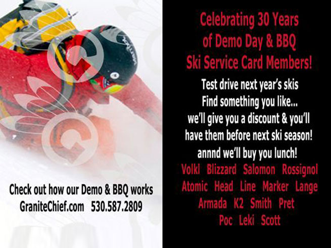 Granite Chief Demo Day & BBQ at Squaw Valley Lodge
