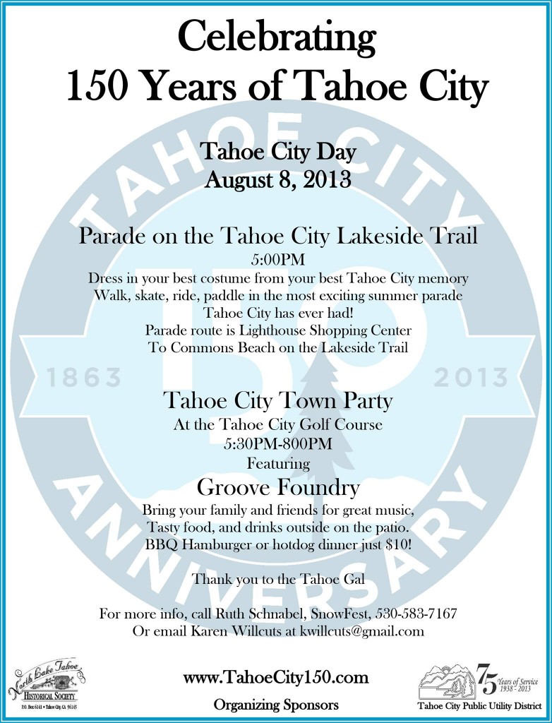 Tahoe City Day: 150 Years of Tahoe City!